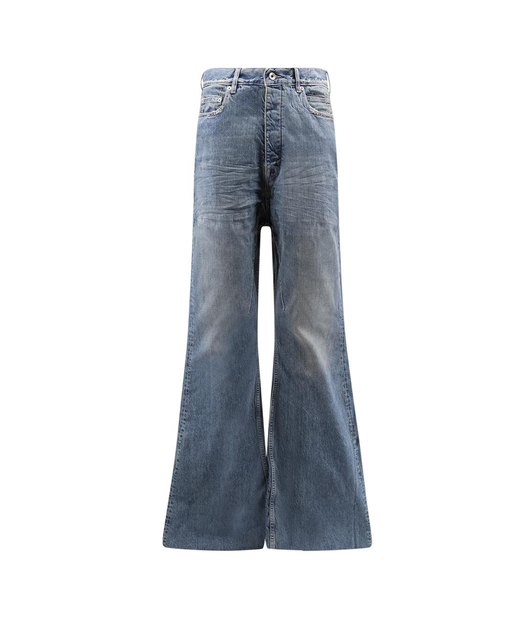 RICK OWENS DRKSHDW Синие хлопковые джинсы, фото 1
