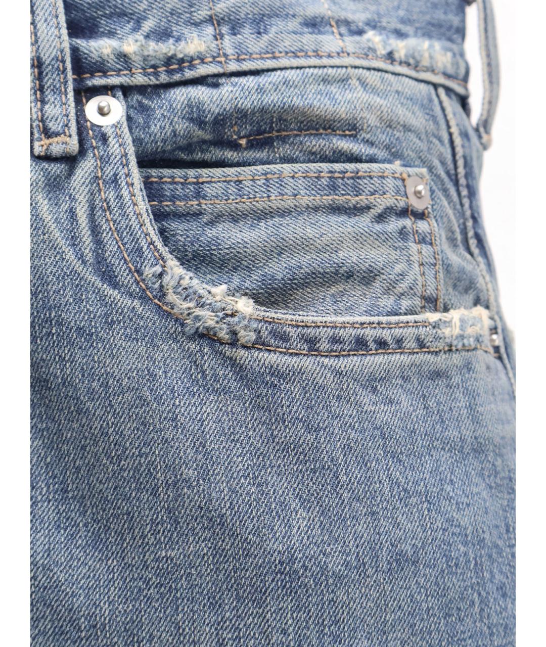 RICK OWENS DRKSHDW Синие хлопковые джинсы, фото 3