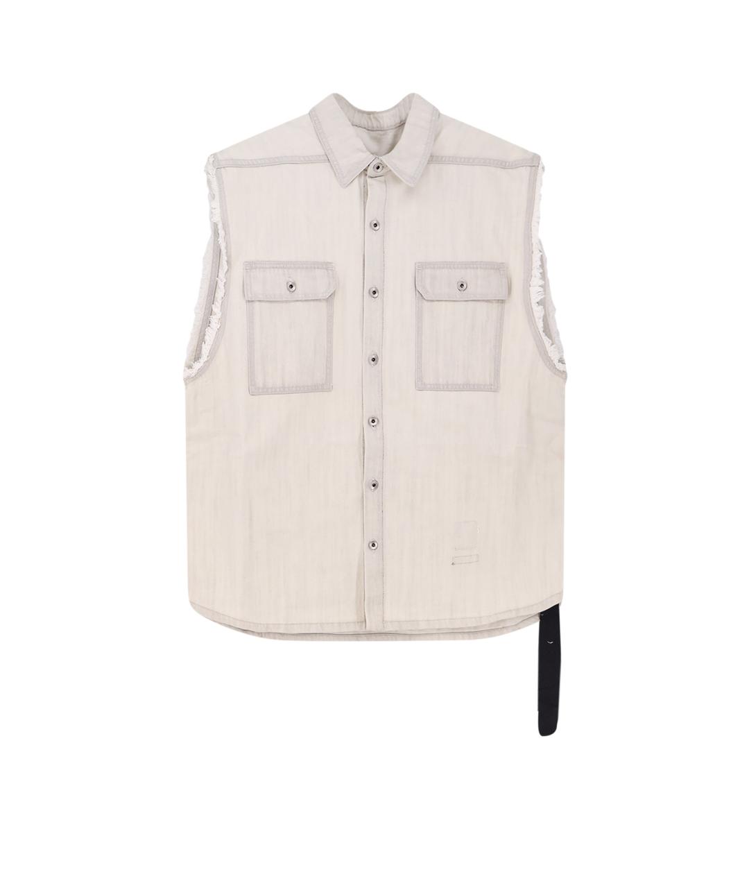 RICK OWENS DRKSHDW Белая хлопковая кэжуал рубашка, фото 1