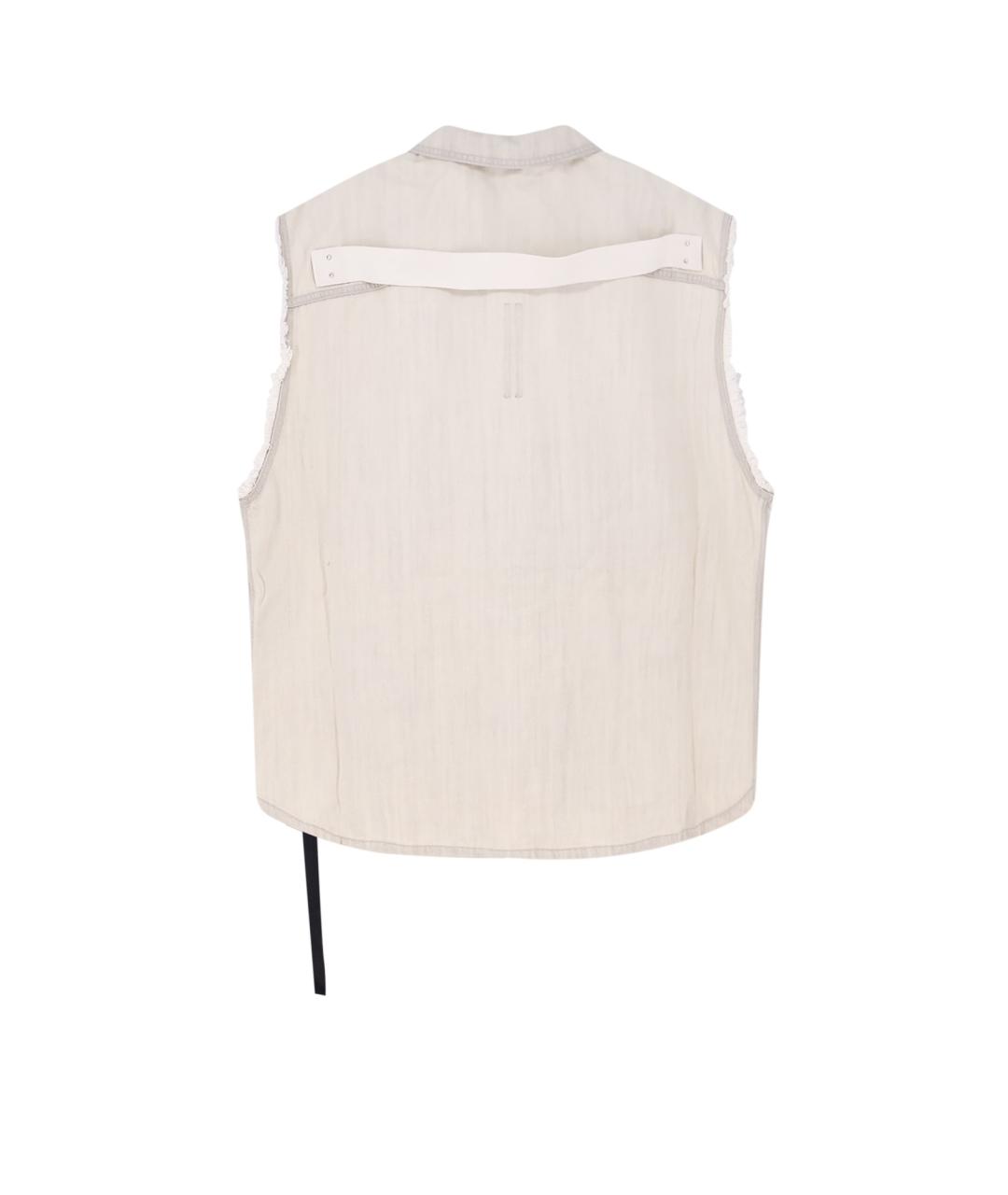 RICK OWENS DRKSHDW Белая хлопковая кэжуал рубашка, фото 2