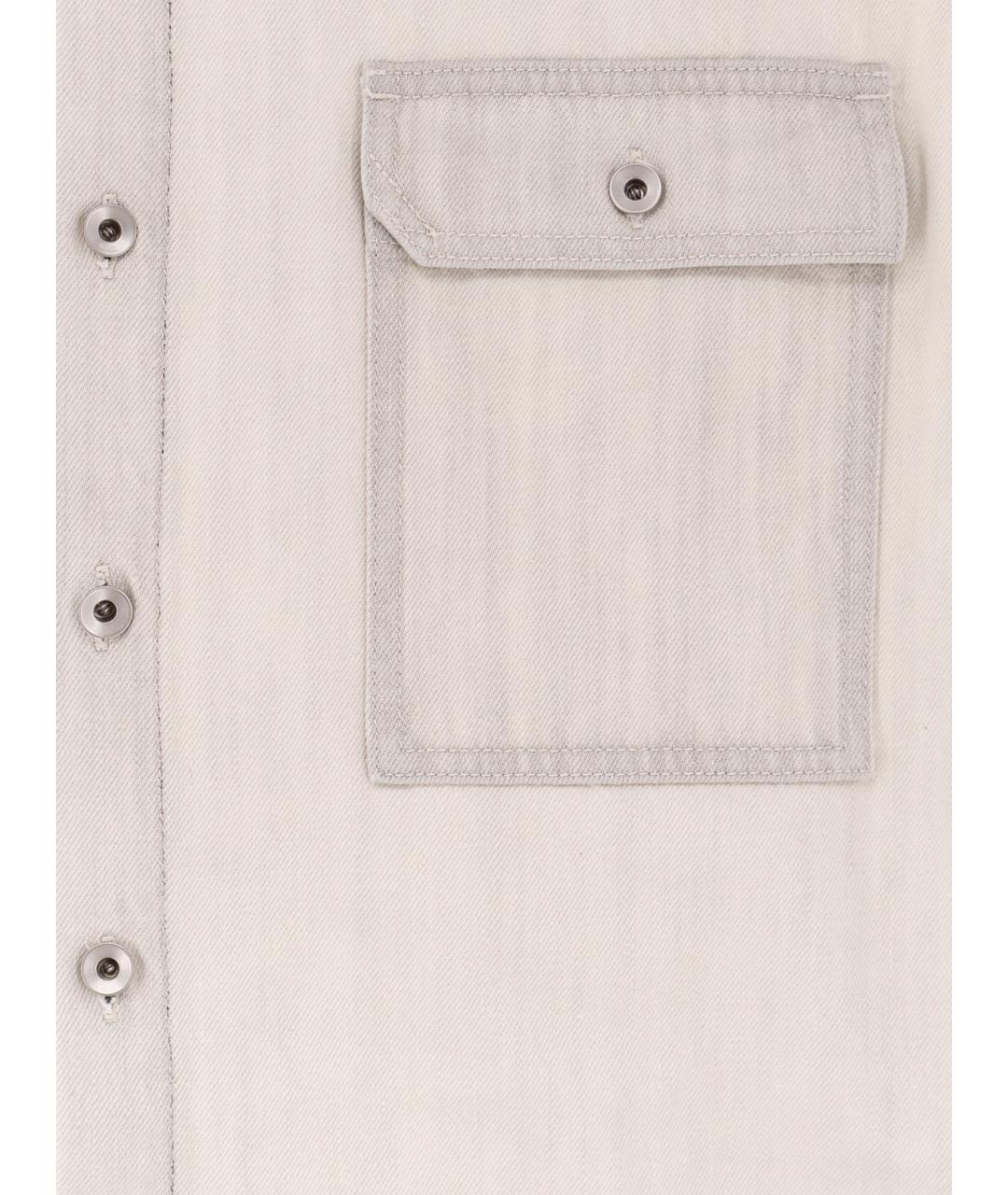 RICK OWENS DRKSHDW Белая хлопковая кэжуал рубашка, фото 3