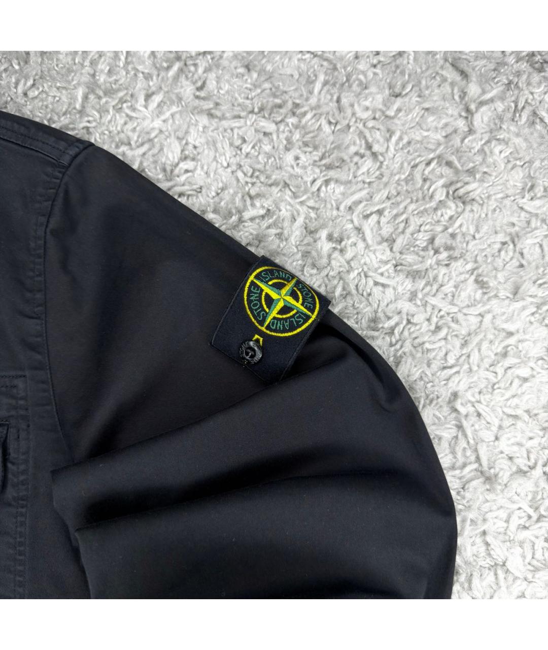 STONE ISLAND Черная хлопковая куртка, фото 2