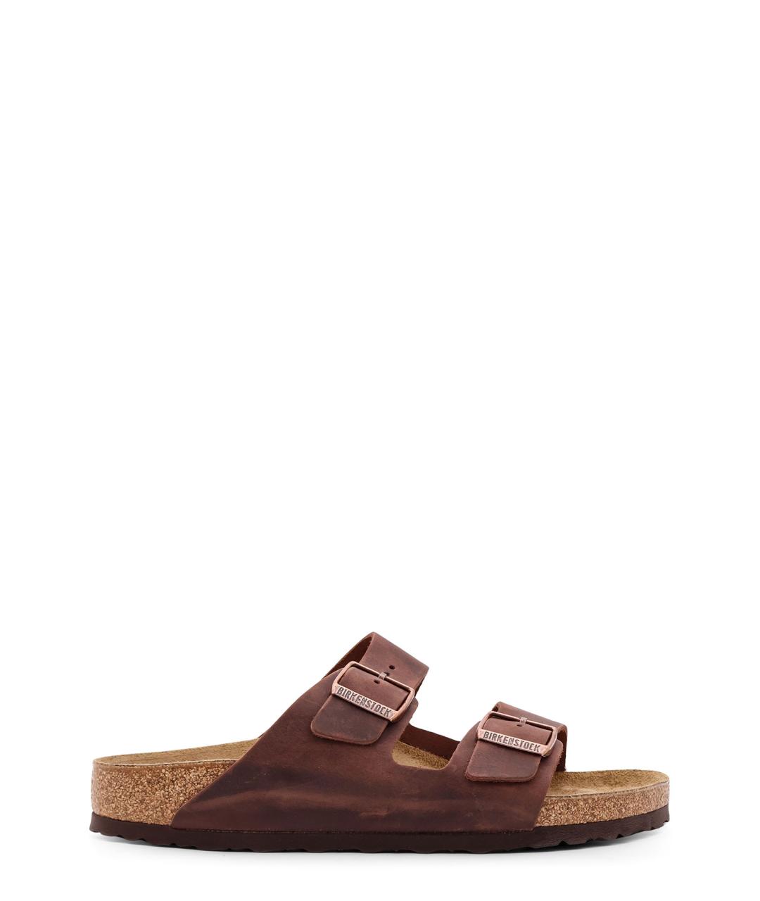 BIRKENSTOCK Коричневые кожаные сандалии, фото 1