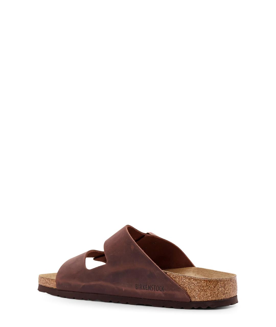 BIRKENSTOCK Коричневые кожаные сандалии, фото 3