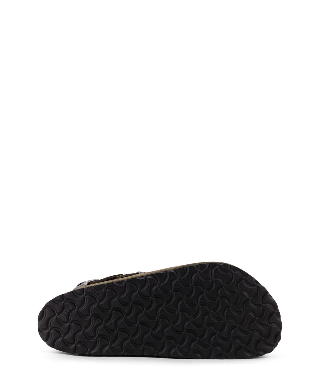 BIRKENSTOCK Коричневые замшевые шлепанцы, фото 4