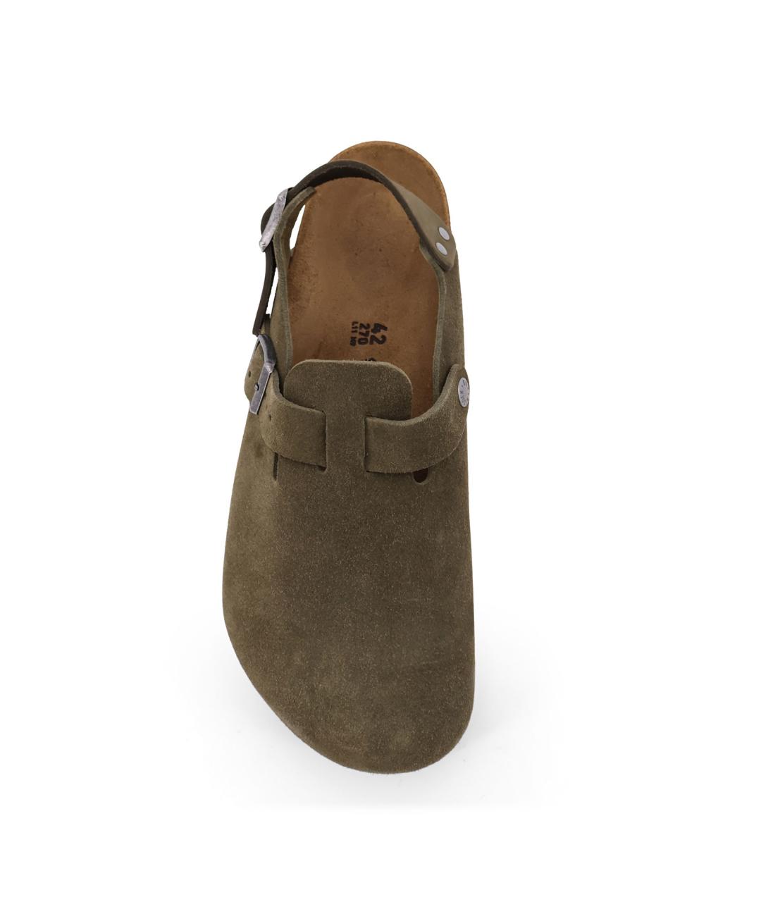 BIRKENSTOCK Коричневые замшевые шлепанцы, фото 5