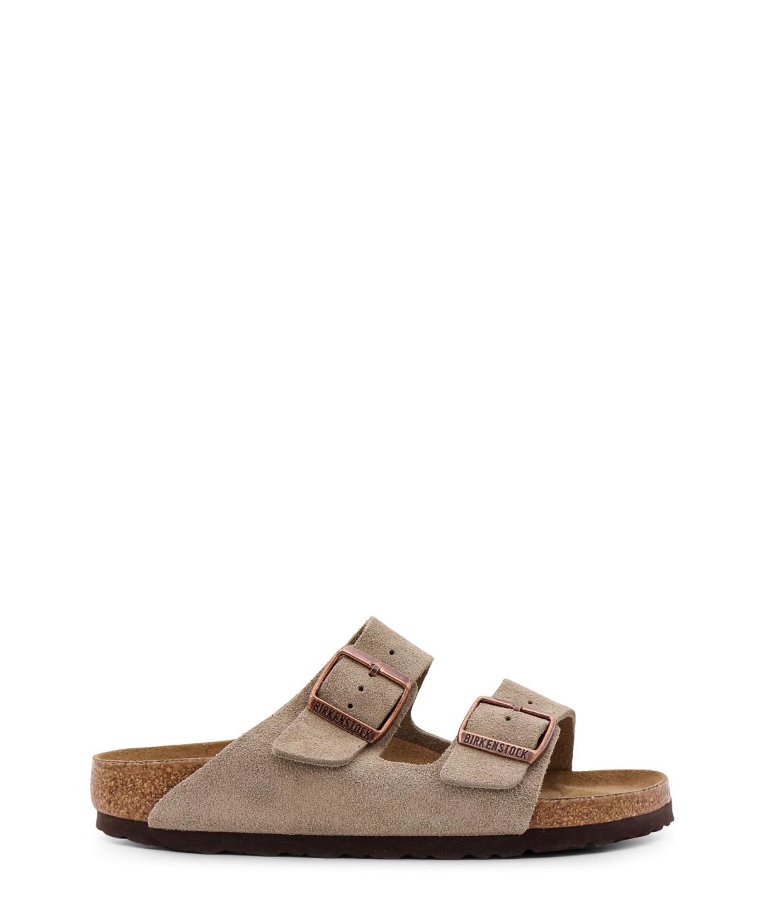 BIRKENSTOCK Бежевые замшевые сандалии, фото 1
