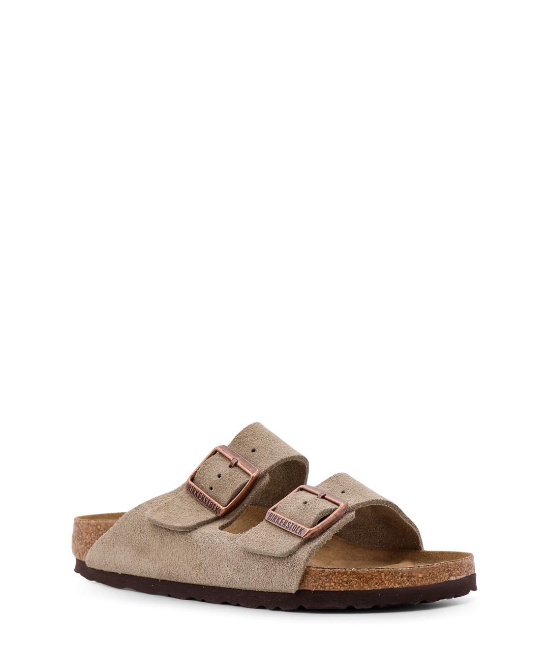 BIRKENSTOCK Бежевые замшевые сандалии, фото 2