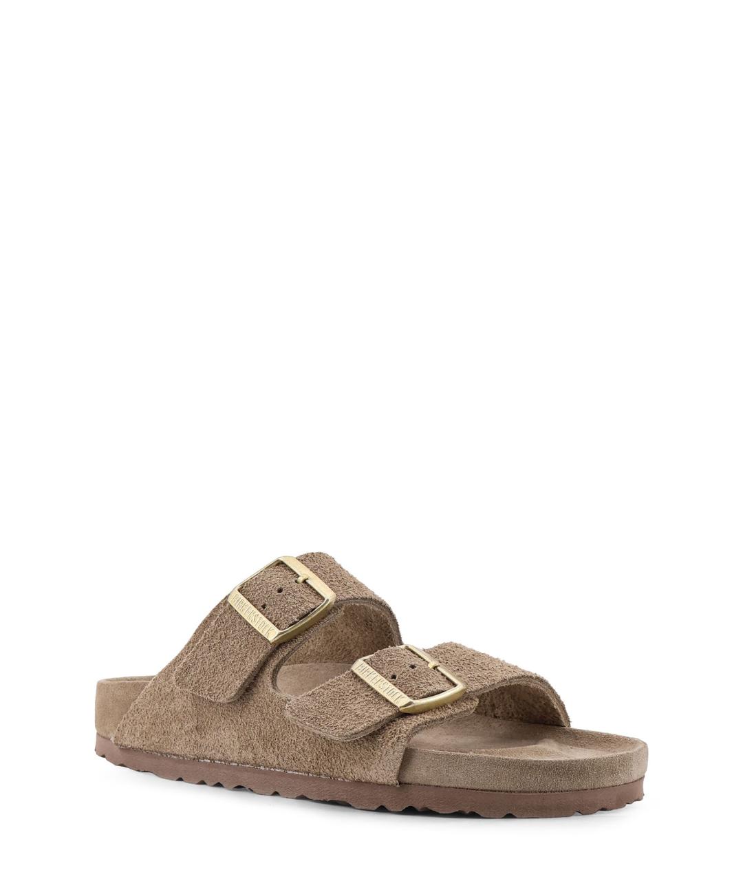 BIRKENSTOCK Бежевые замшевые сандалии, фото 2