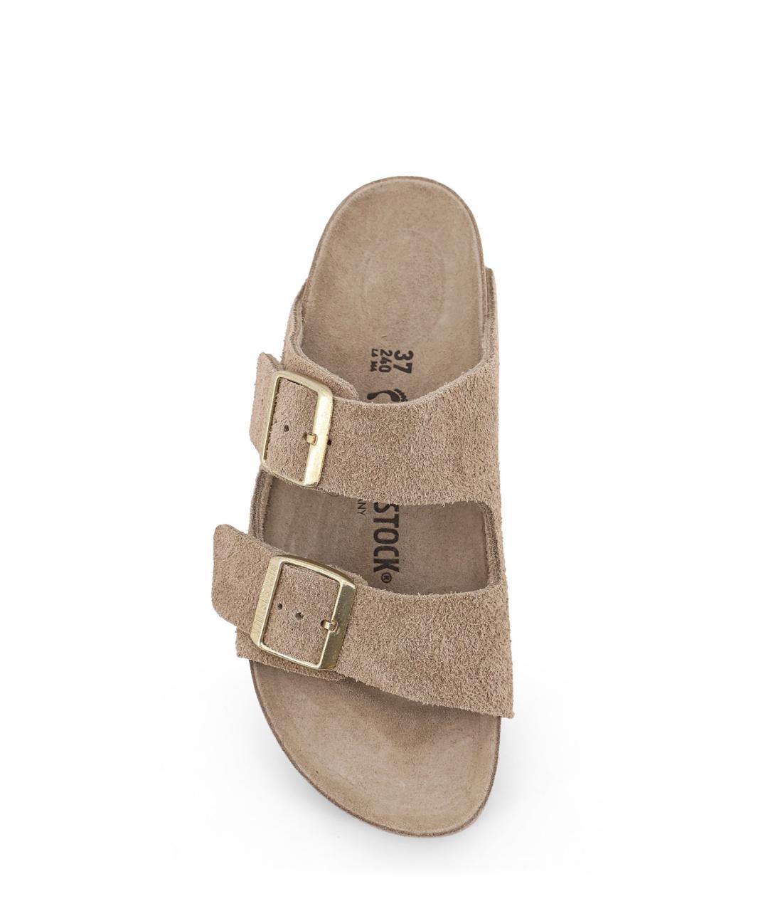 BIRKENSTOCK Бежевые замшевые сандалии, фото 5