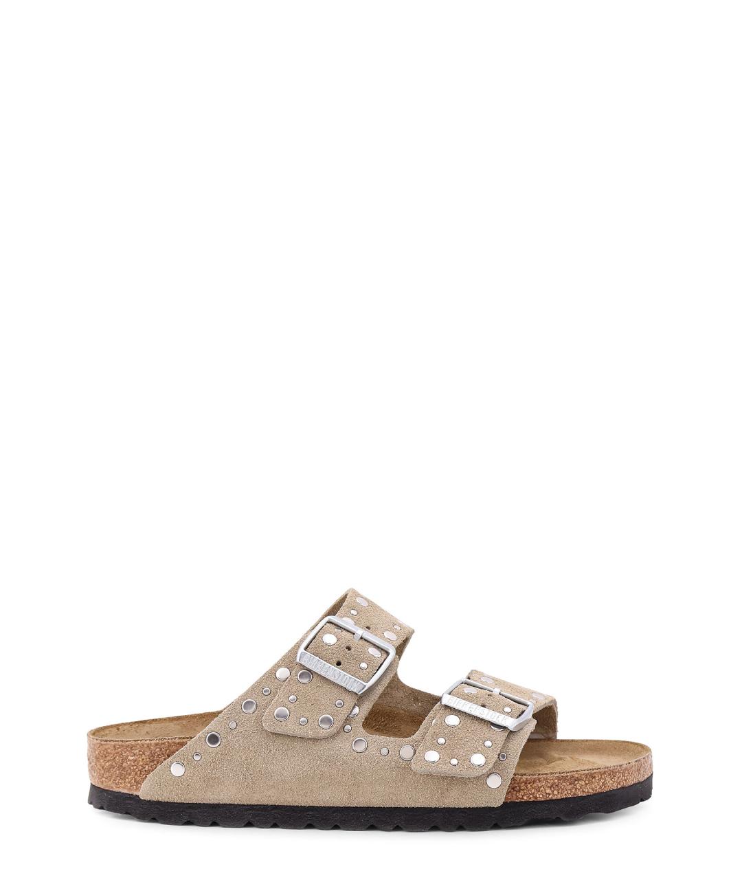 BIRKENSTOCK Коричневые замшевые сандалии, фото 1