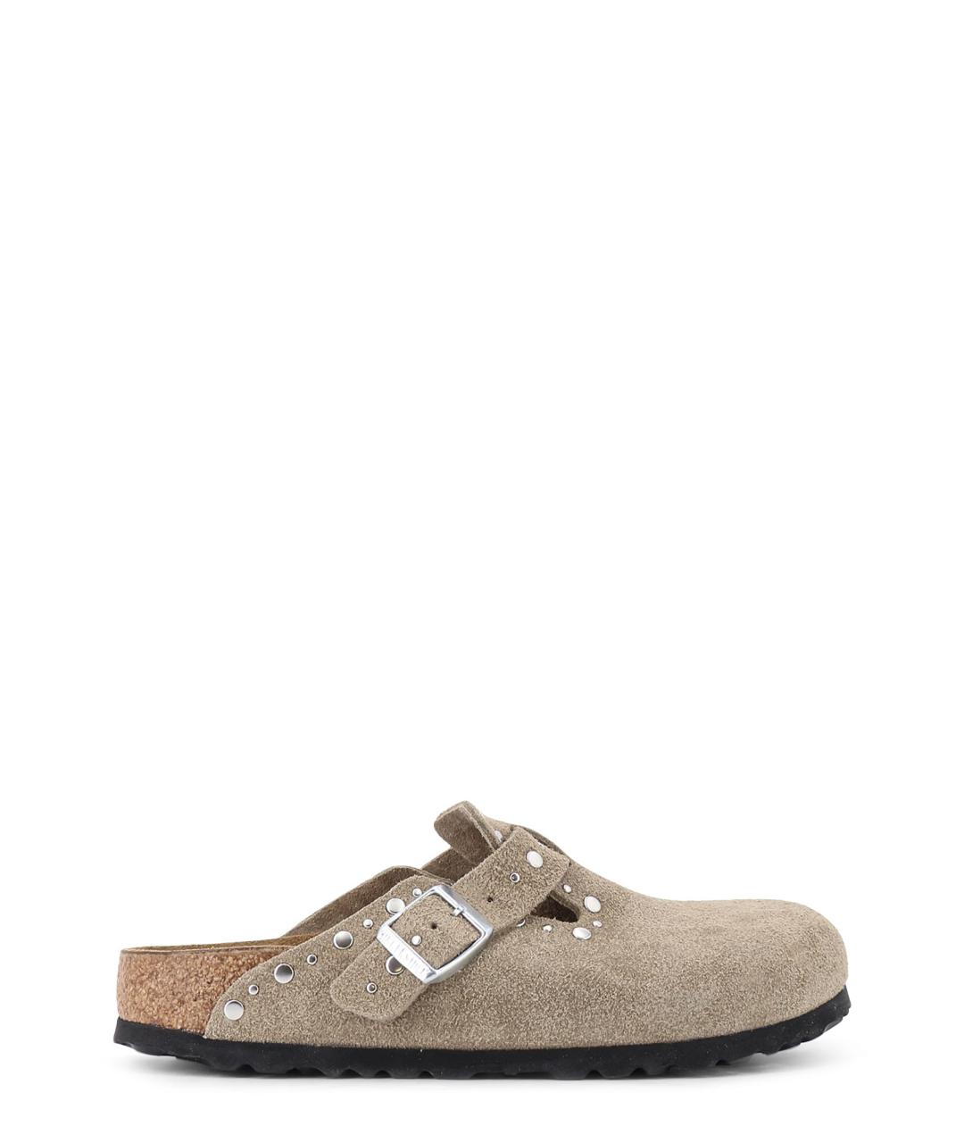 BIRKENSTOCK Бежевые замшевые сабо, фото 1