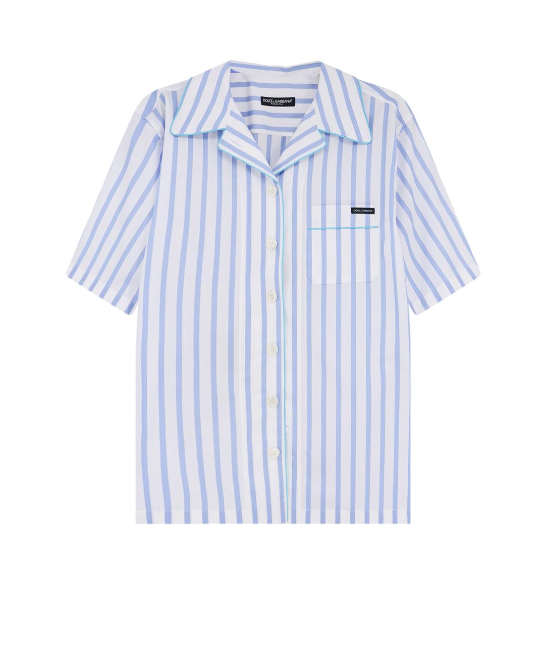 DOLCE&GABBANA Голубая хлопковая пижама, фото 4