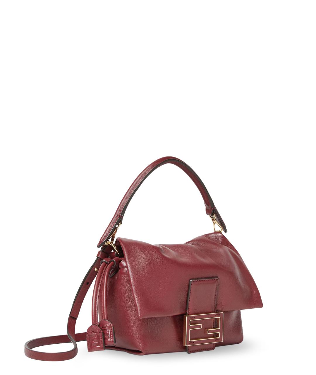 FENDI Красная кожаная сумка с короткими ручками, фото 3