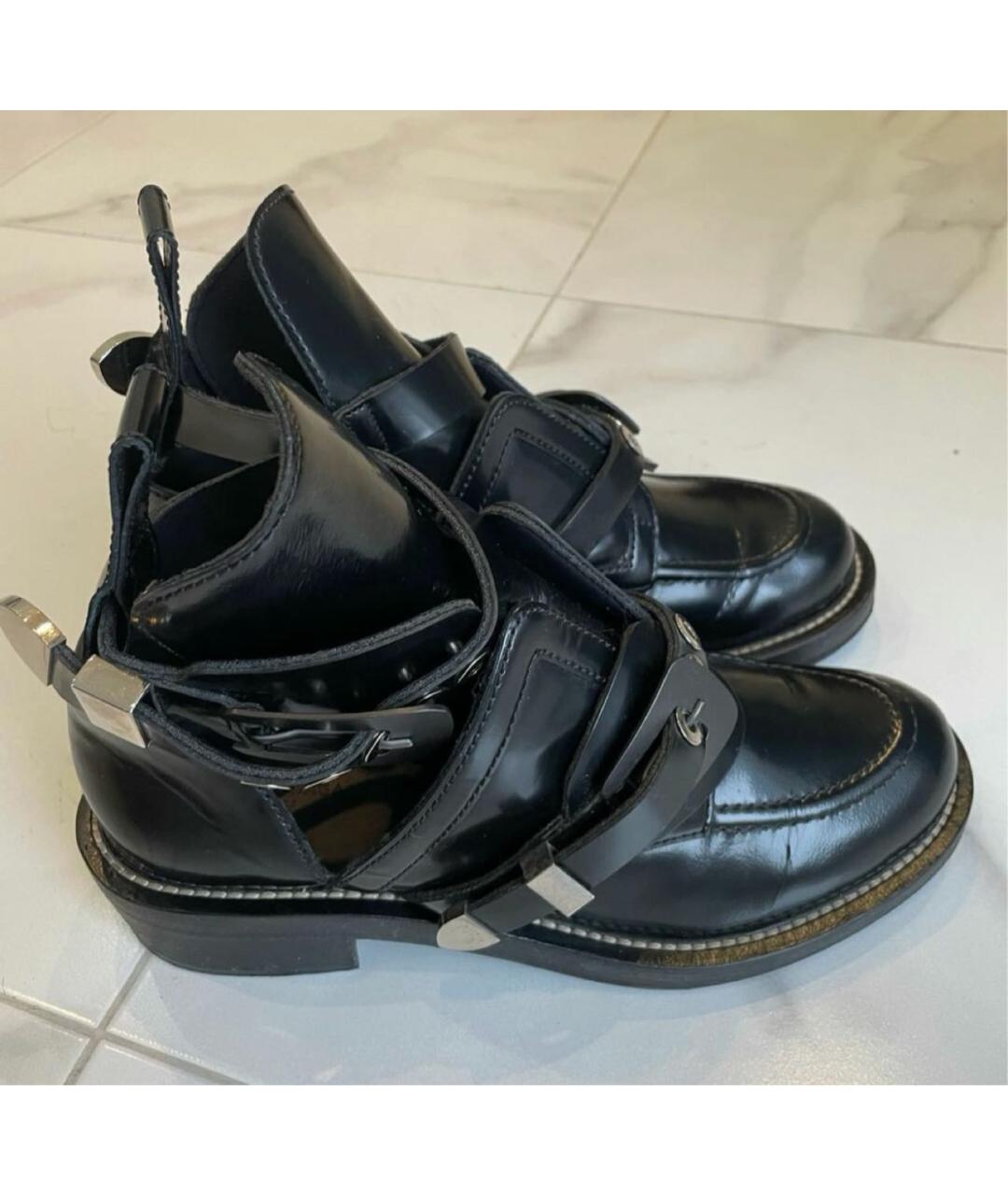 BALENCIAGA Черные полусапоги из лакированной кожи, фото 5