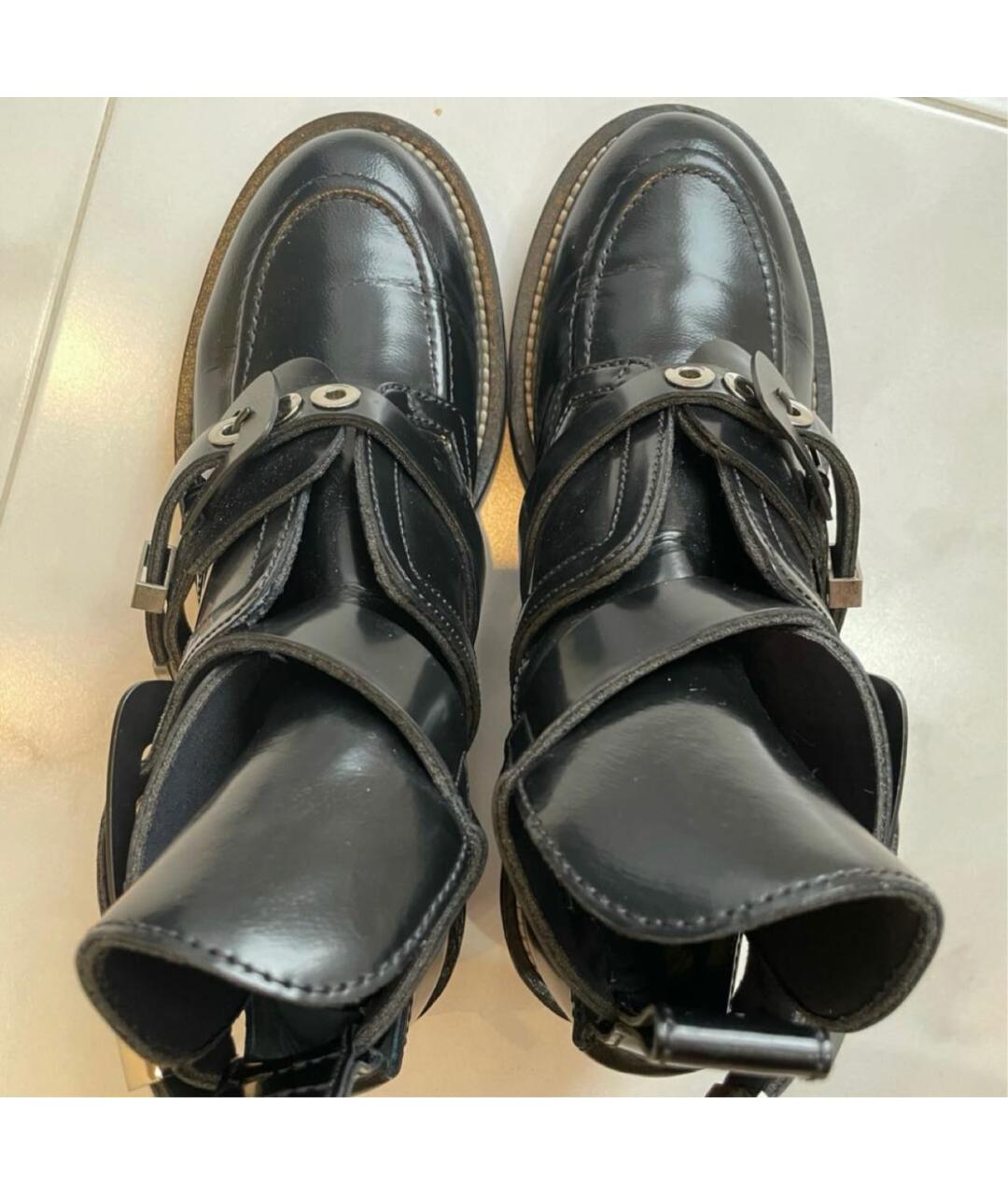 BALENCIAGA Черные полусапоги из лакированной кожи, фото 3