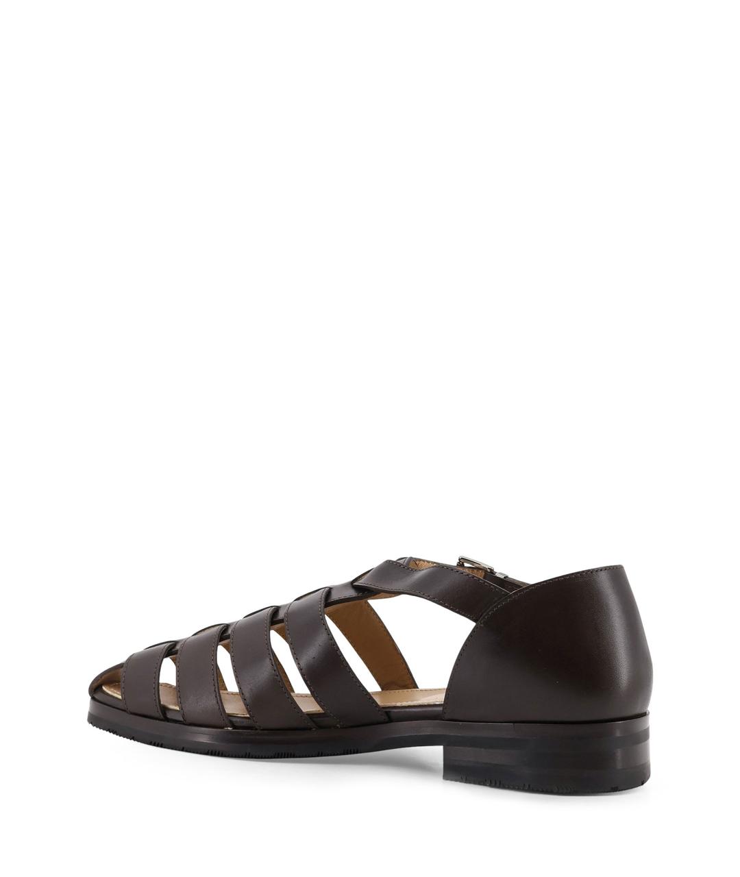PARABOOT Черные кожаные сандалии, фото 3