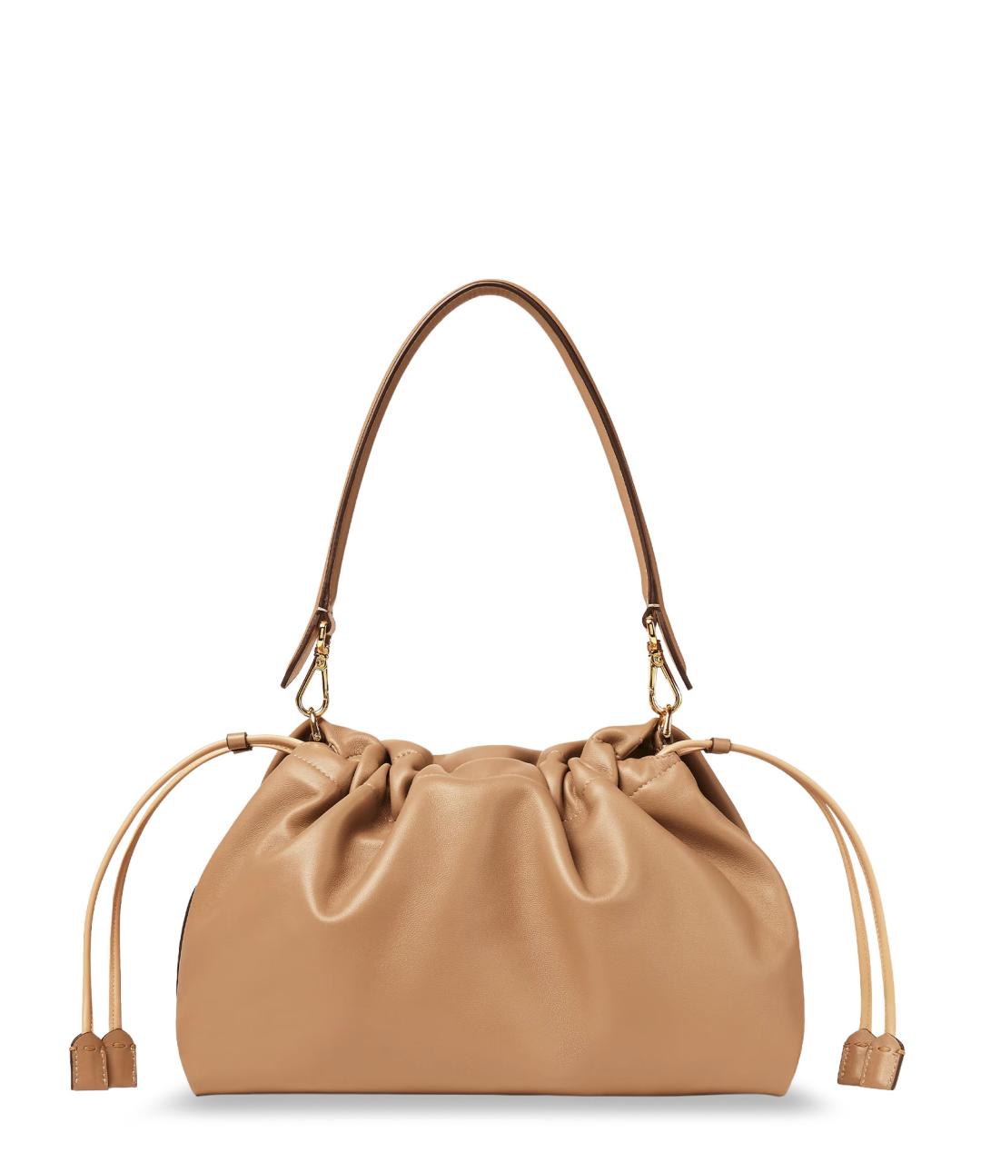 FENDI Бежевая кожаная сумка через плечо, фото 2