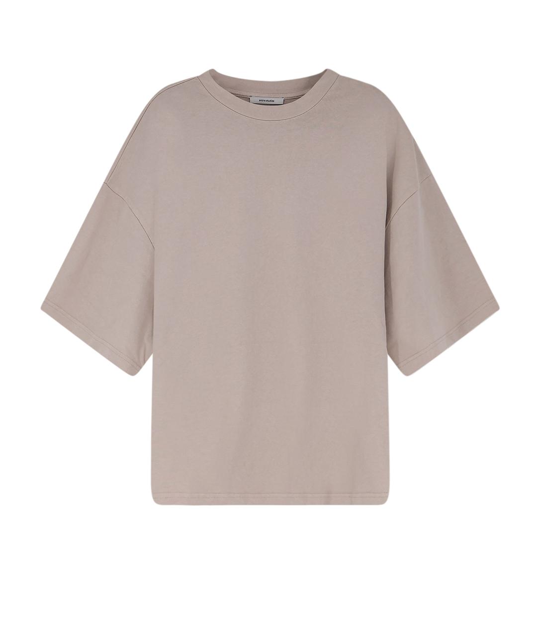 entire studios Бежевая хлопковая футболка, фото 1