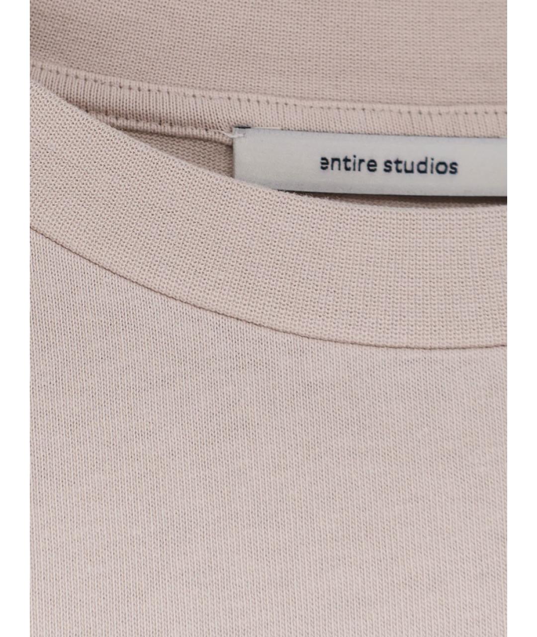 entire studios Бежевая хлопковая футболка, фото 3