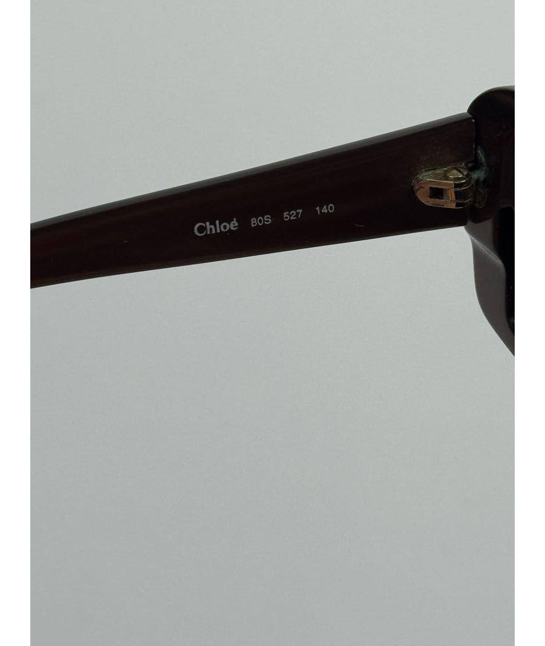 CHLOE Синие пластиковые солнцезащитные очки, фото 7