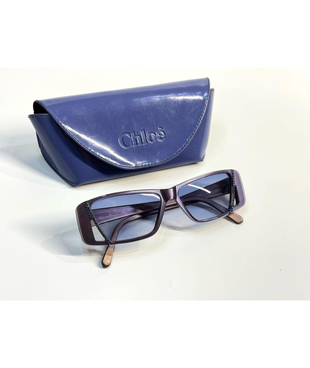 CHLOE Синие пластиковые солнцезащитные очки, фото 4