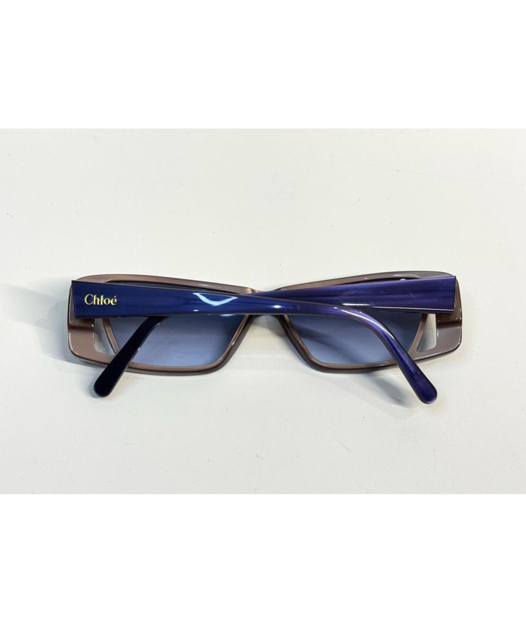 CHLOE Синие пластиковые солнцезащитные очки, фото 3