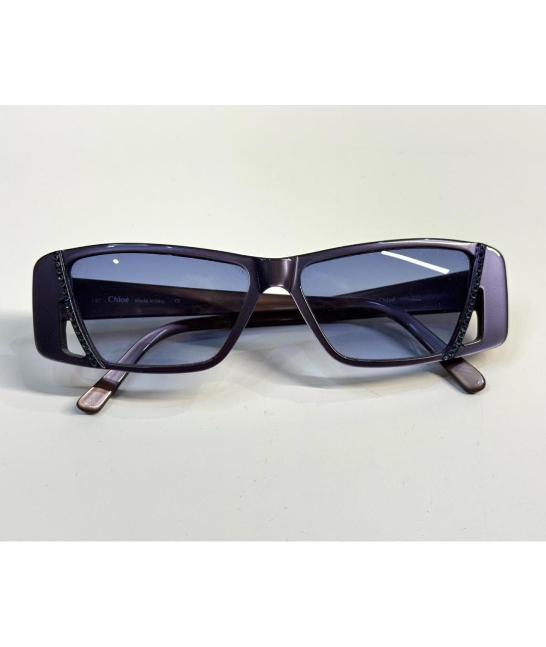 CHLOE Синие пластиковые солнцезащитные очки, фото 9