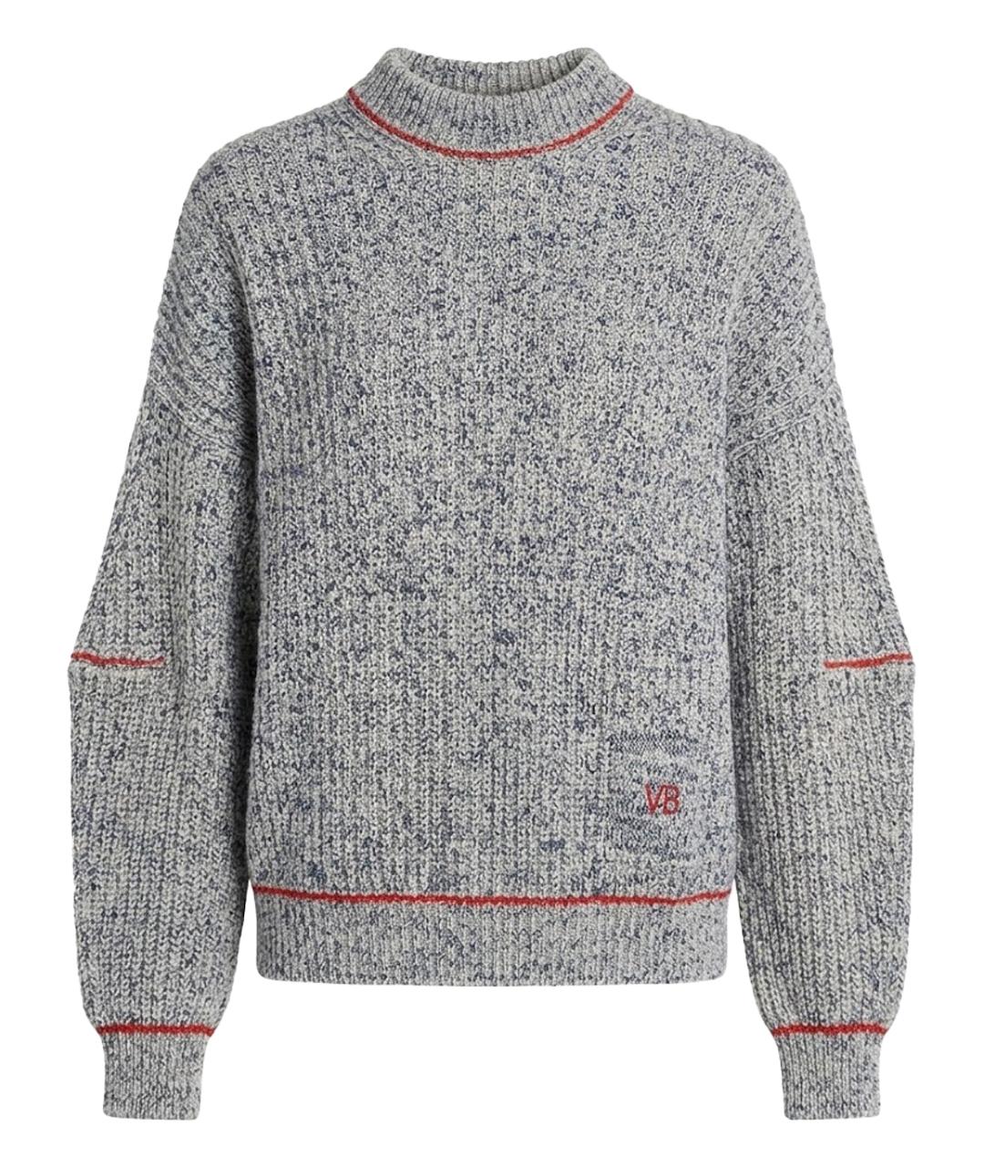 VICTORIA BECKHAM Серый хлопковый джемпер / свитер, фото 1