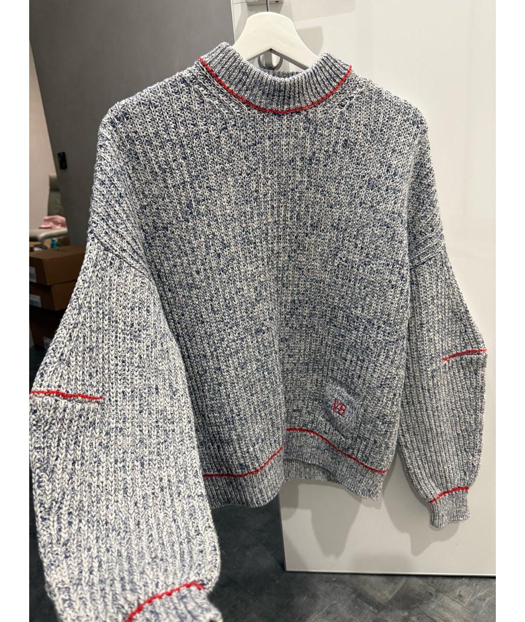 VICTORIA BECKHAM Серый хлопковый джемпер / свитер, фото 2