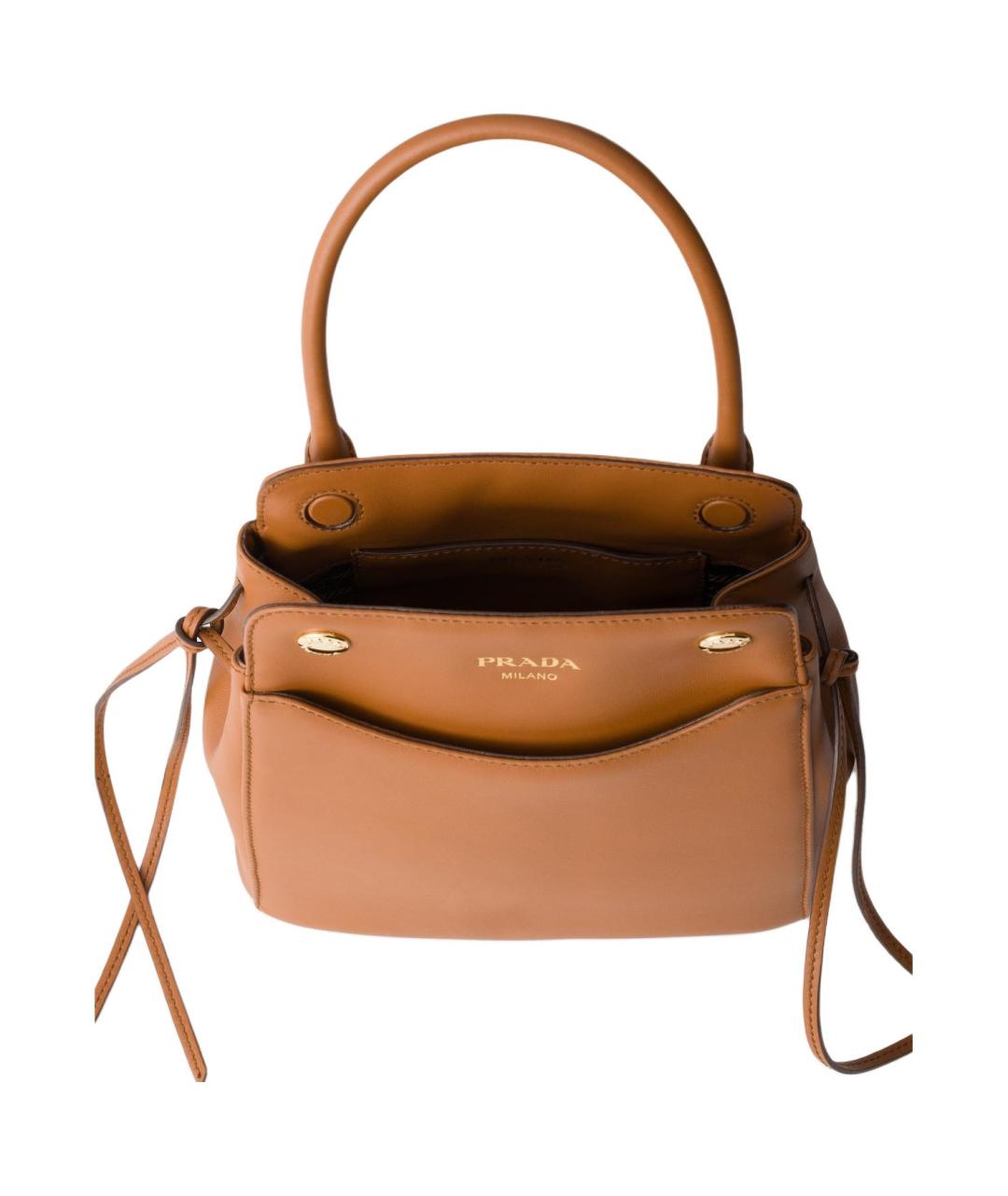 PRADA Коричневая кожаная сумка через плечо, фото 4
