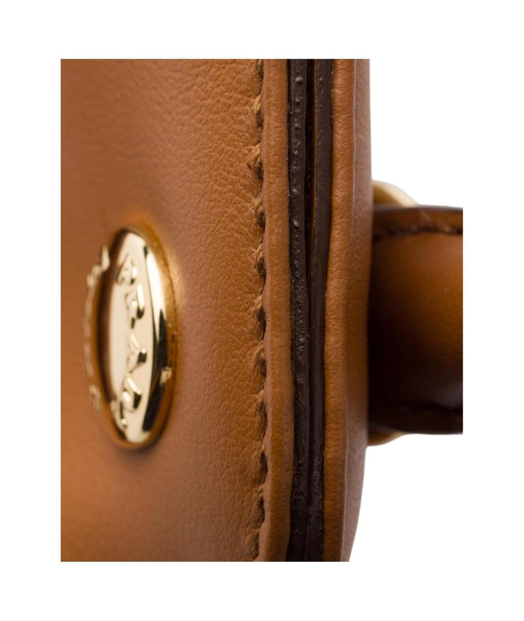 PRADA Коричневая кожаная сумка через плечо, фото 5