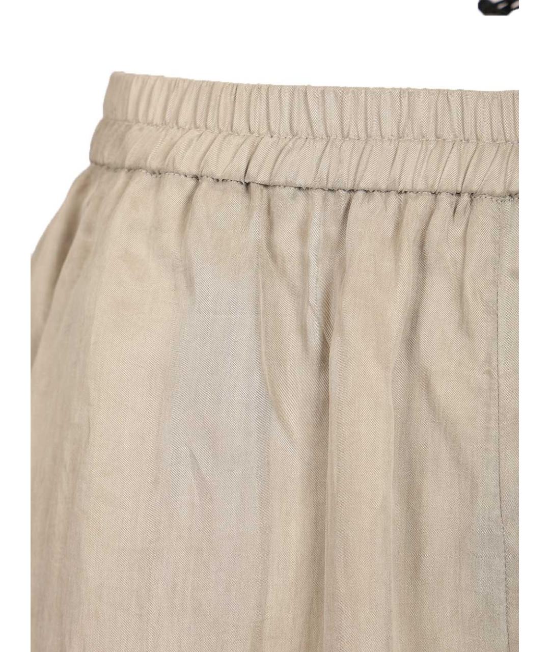 EMPORIO ARMANI Бежевые прямые брюки, фото 3