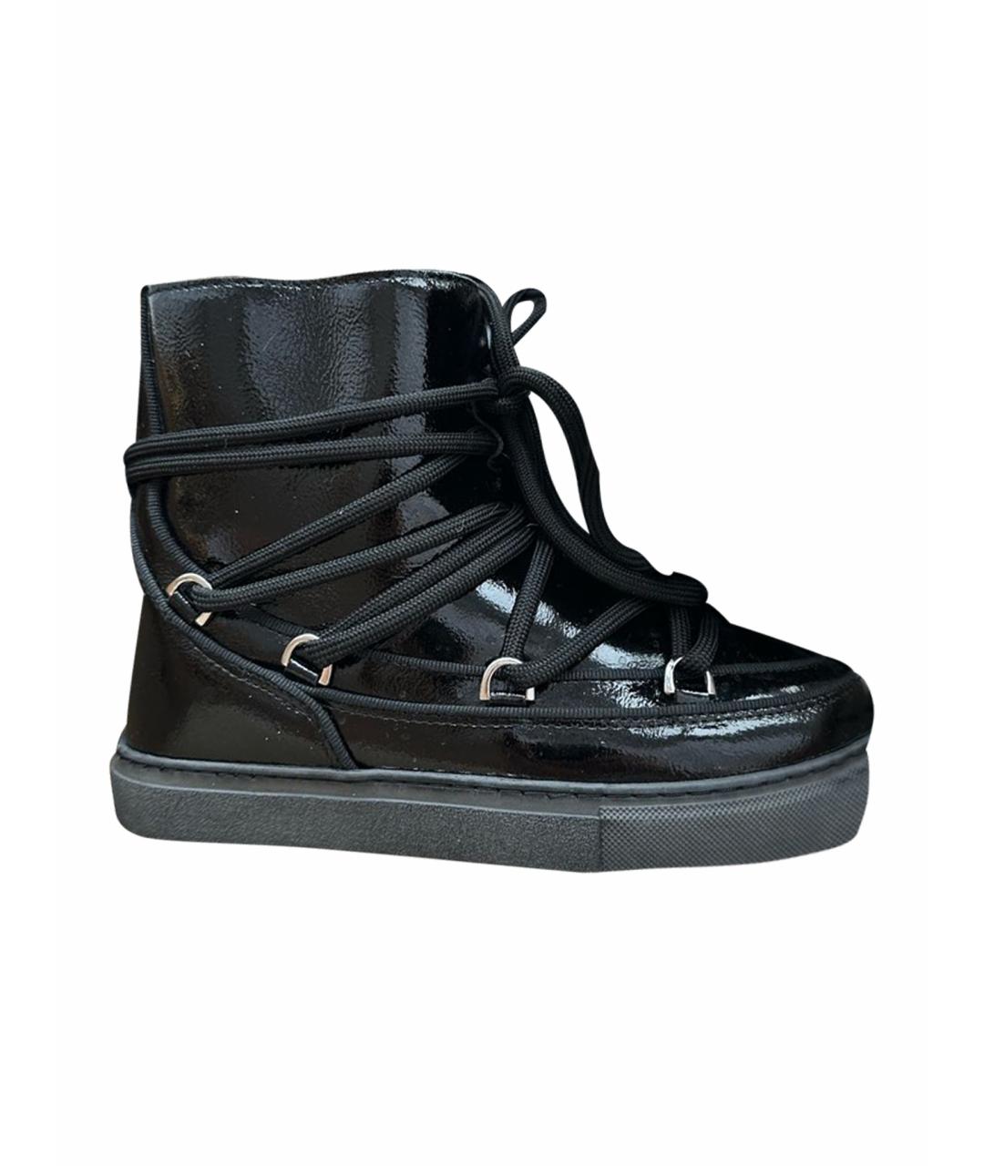 INUIKII Черные кожаные сапоги, фото 1