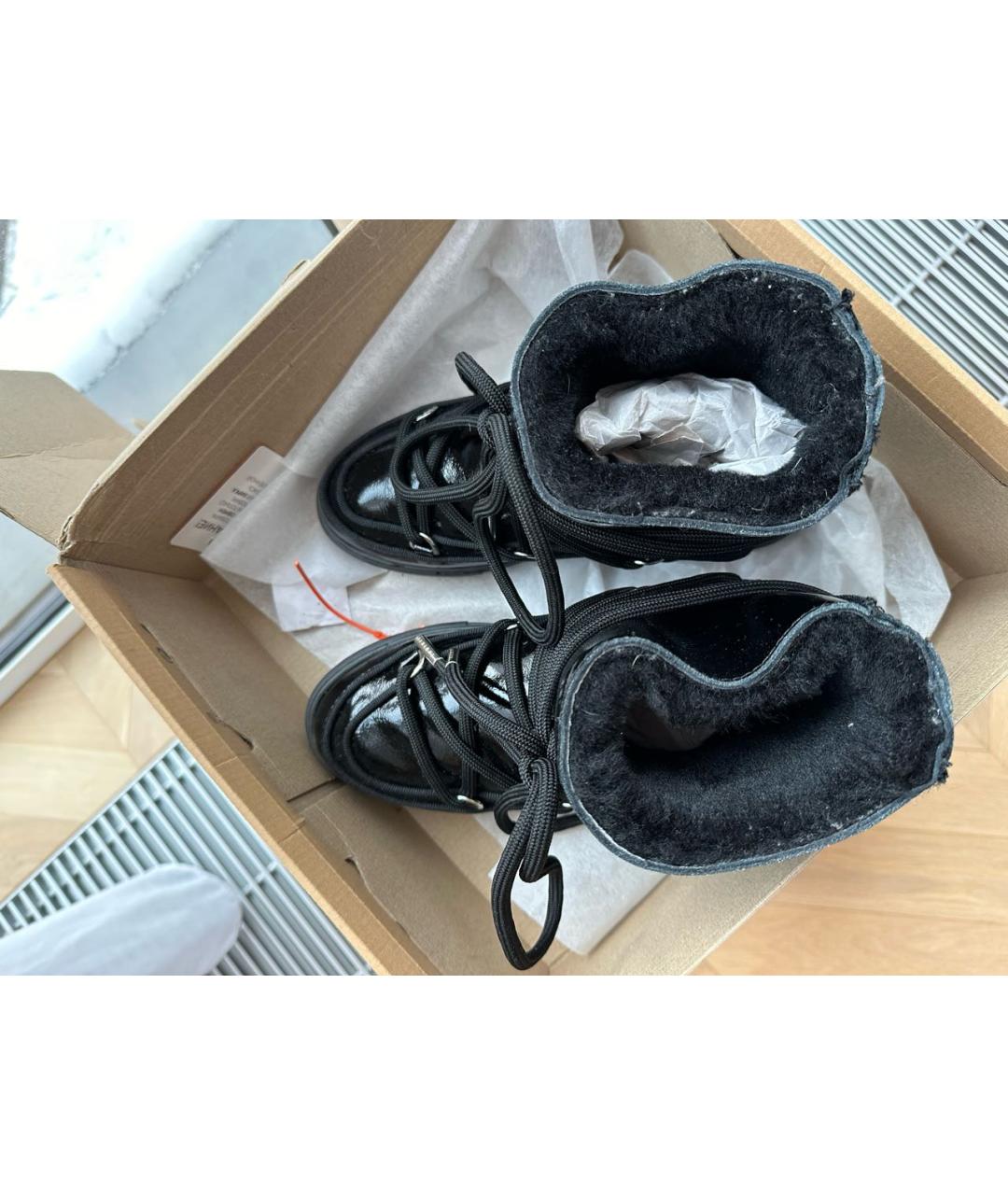 INUIKII Черные кожаные сапоги, фото 4