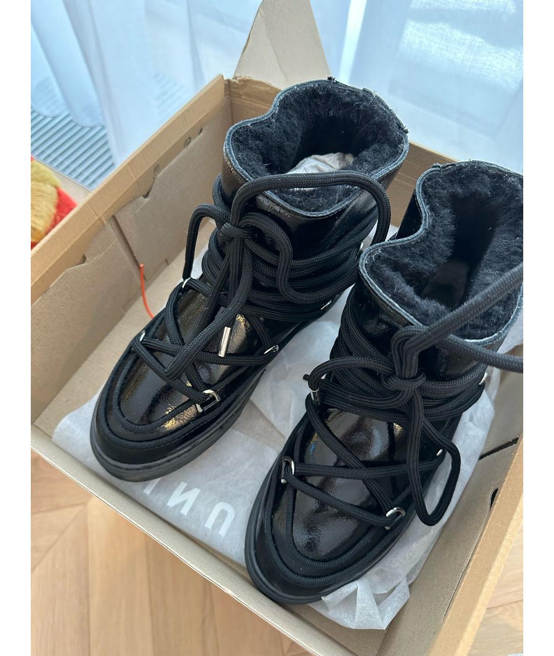 INUIKII Черные кожаные сапоги, фото 2