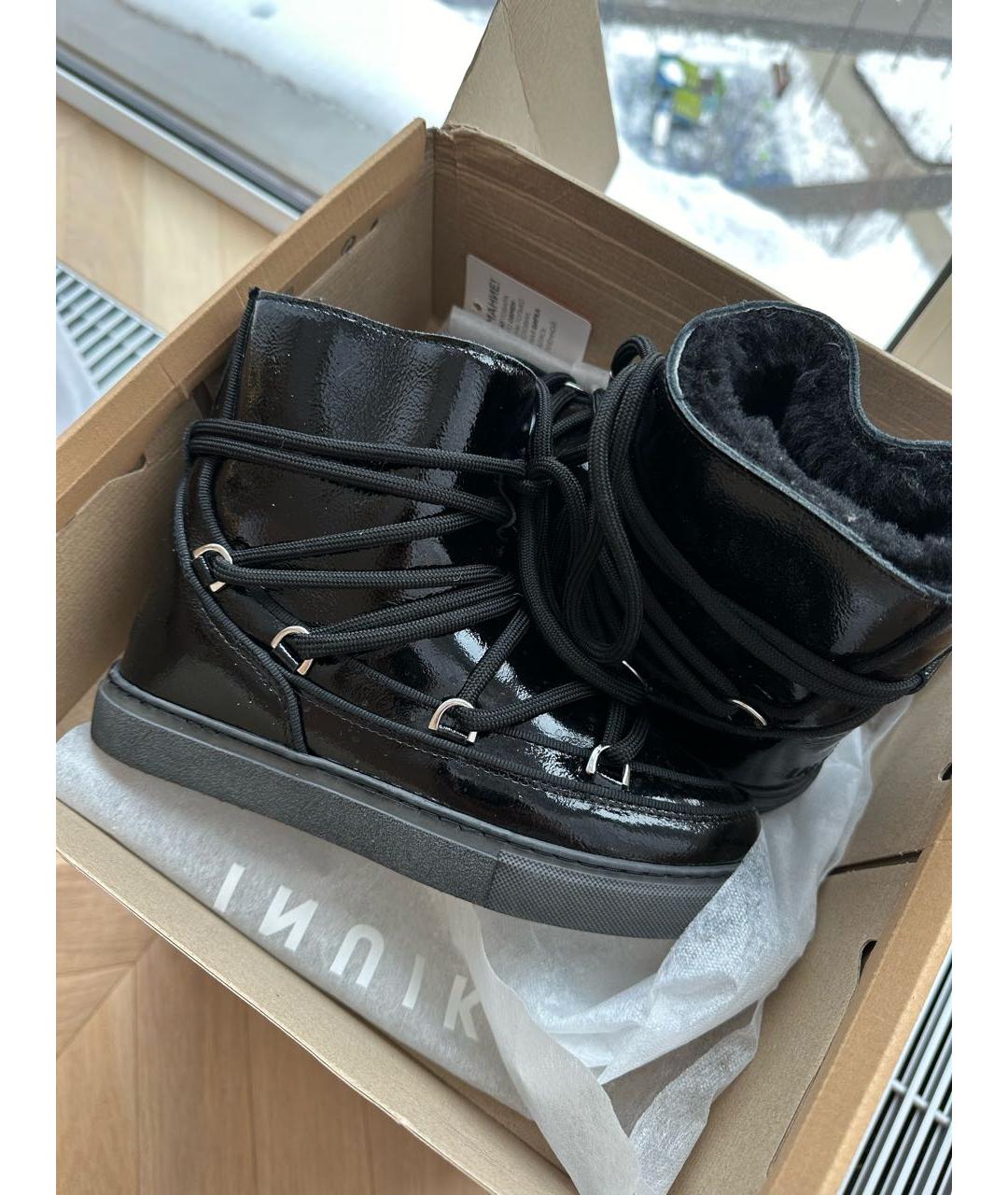 INUIKII Черные кожаные сапоги, фото 6