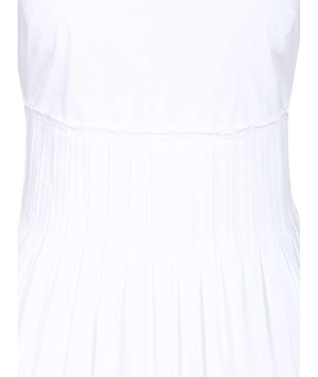 EMPORIO ARMANI Белое хлопковое повседневное платье, фото 4