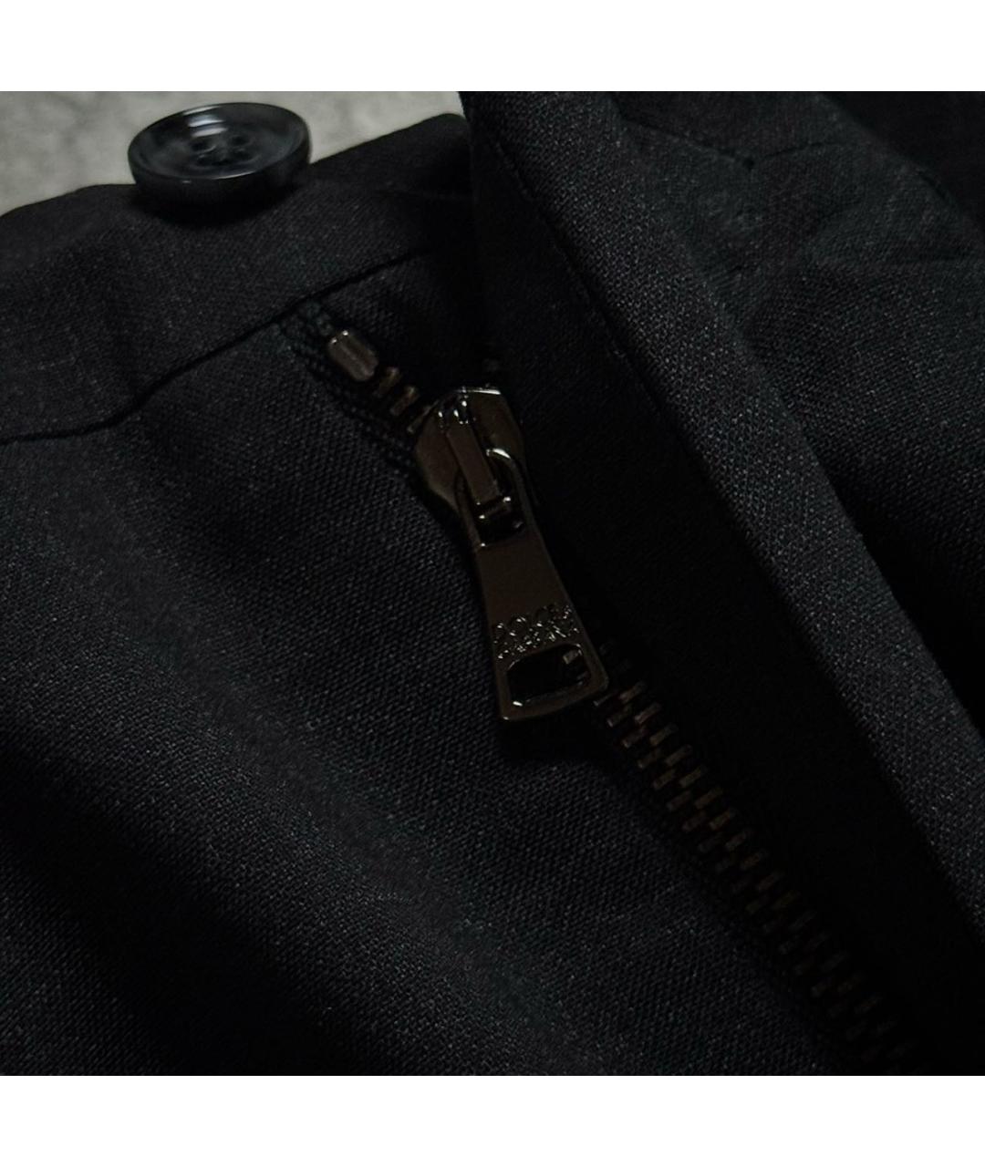 DOLCE&GABBANA Черные шерстяные классические брюки, фото 4