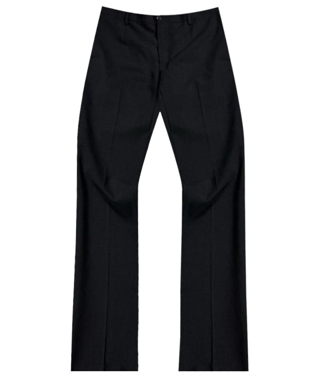 DOLCE&GABBANA Черные шерстяные классические брюки, фото 1