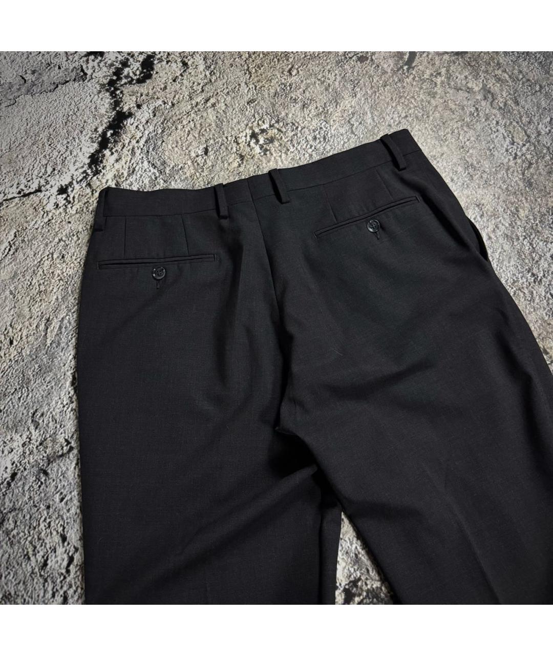 DOLCE&GABBANA Черные шерстяные классические брюки, фото 8