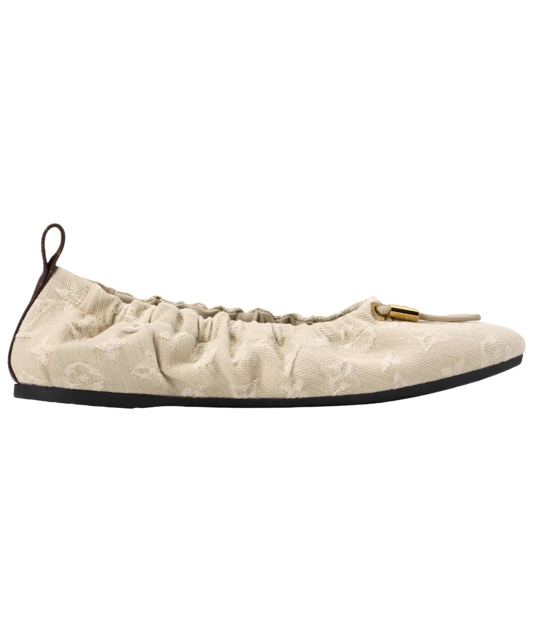 LOUIS VUITTON Бежевые балетки, фото 1