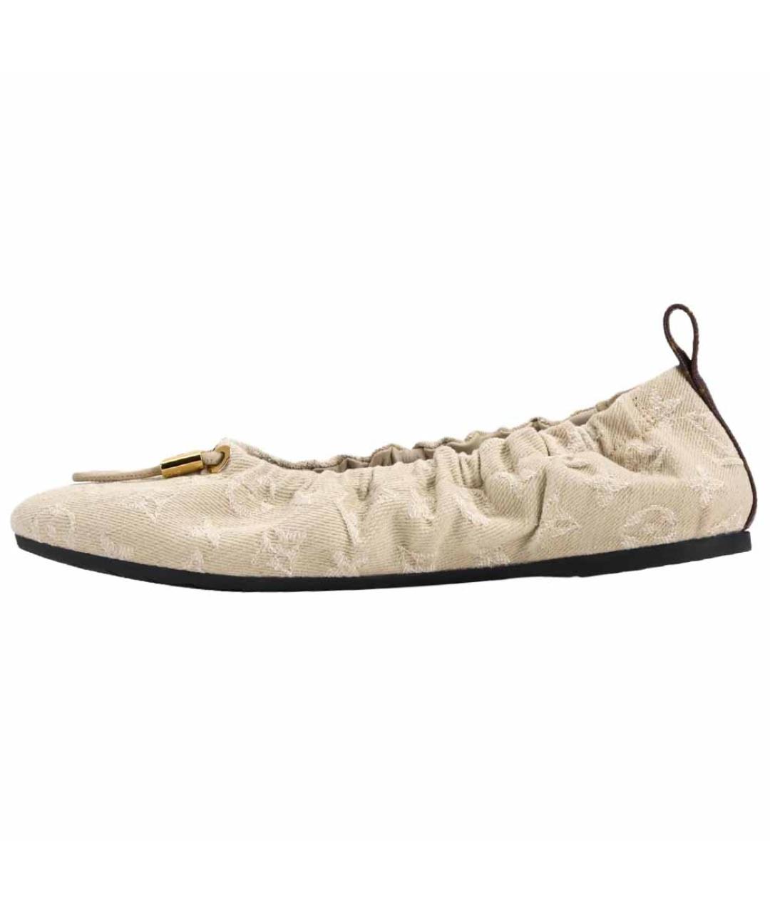 LOUIS VUITTON Бежевые балетки, фото 2