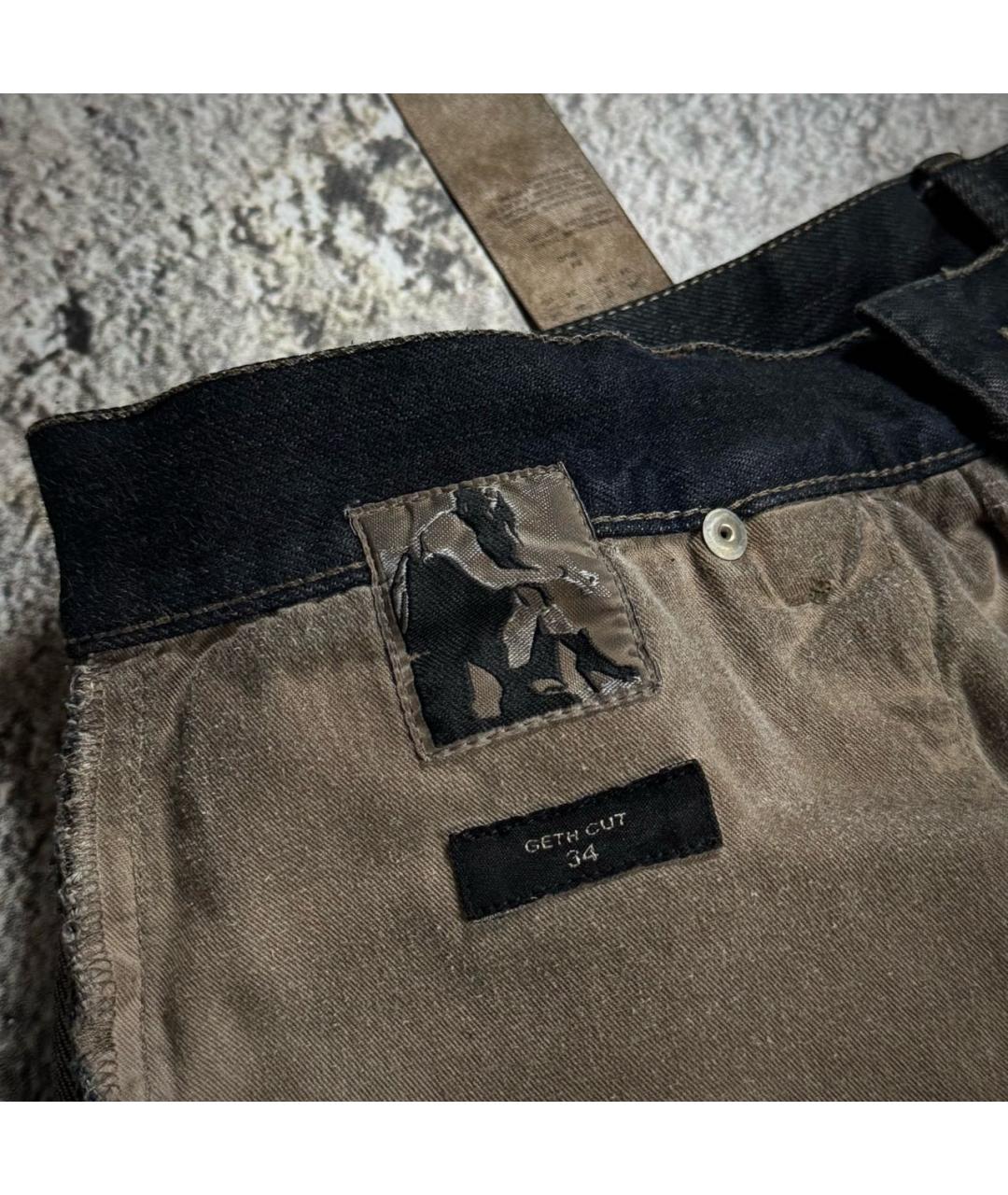 RICK OWENS DRKSHDW Коричневые хлопковые джинсы, фото 3