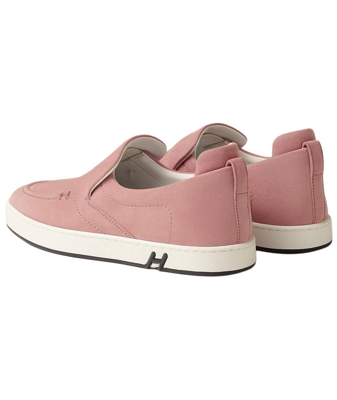 HERMES Розовые кроссовки, фото 3