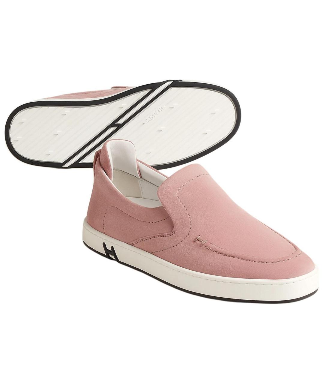 HERMES Розовые кроссовки, фото 5