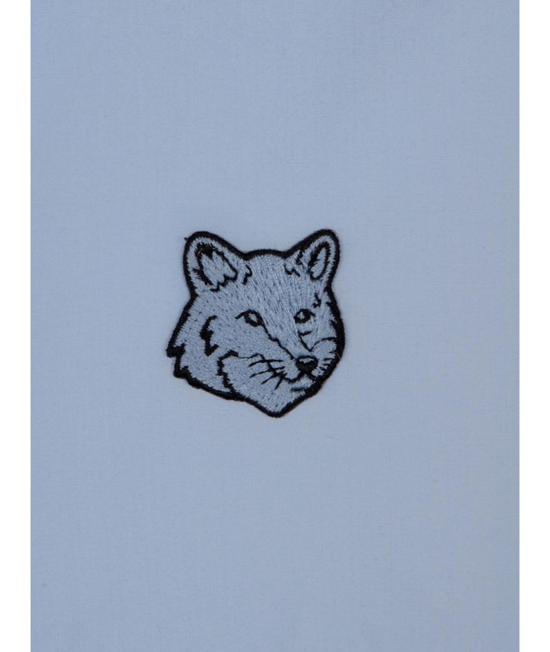 MAISON KITSUNE Голубая классическая рубашка, фото 3