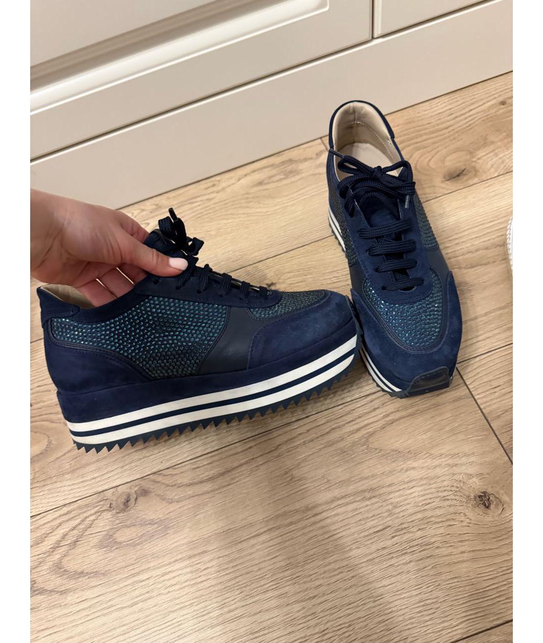 LE SILLA Темно-синие замшевые кроссовки, фото 9