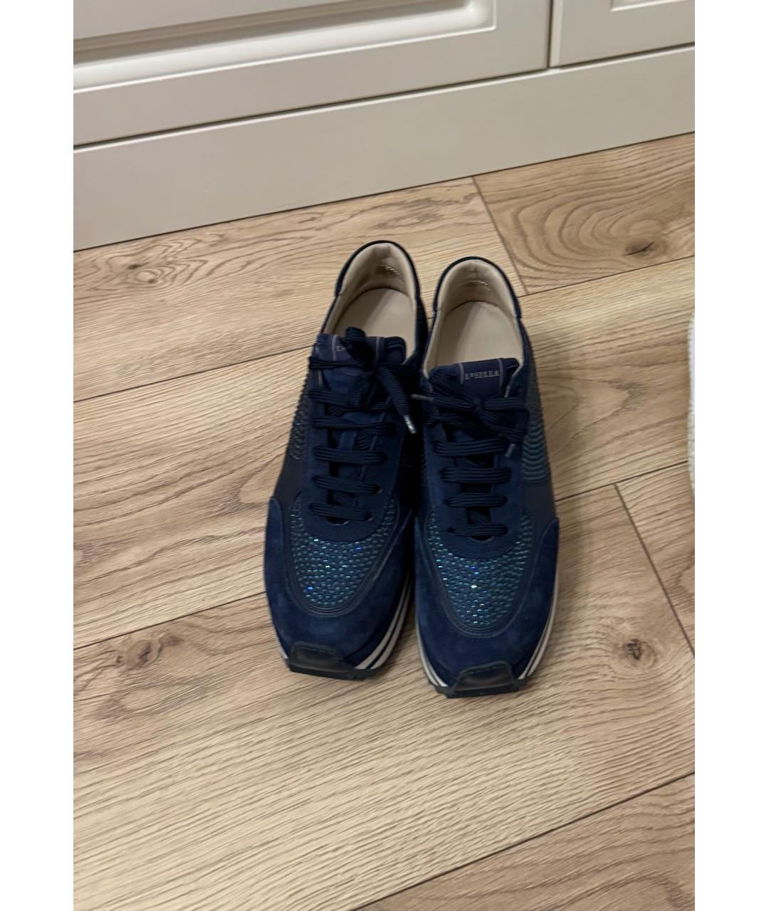 LE SILLA Темно-синие замшевые кроссовки, фото 3