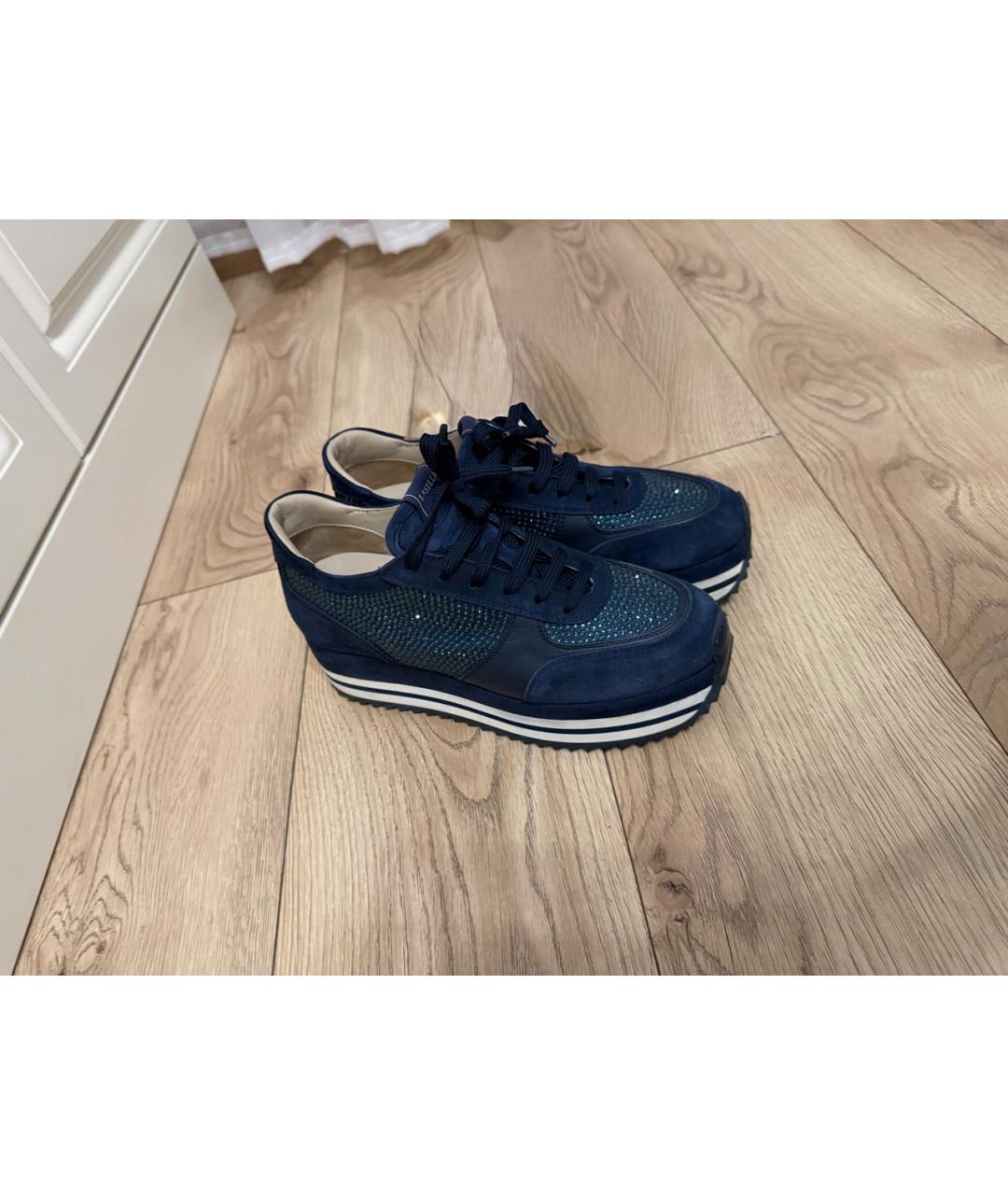 LE SILLA Темно-синие замшевые кроссовки, фото 7